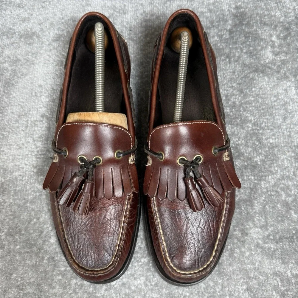 Bob Timberlake Loafer Men's 9 Brown Leather Tasseled Slip On Casual